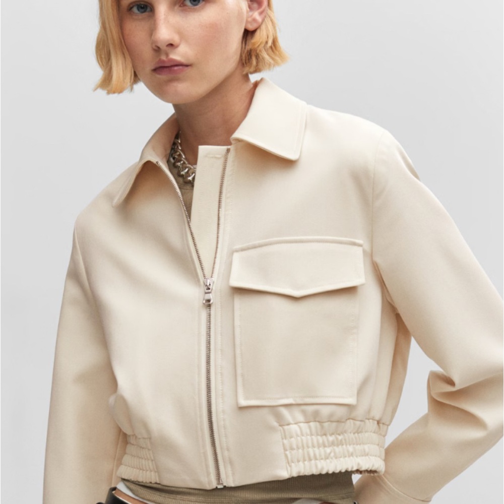NWT Cream Women's MANGO Bomber Jacket